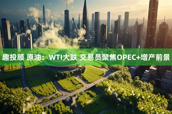 趣投顾 原油：WTI大跌 交易员聚焦OPEC+增产前景